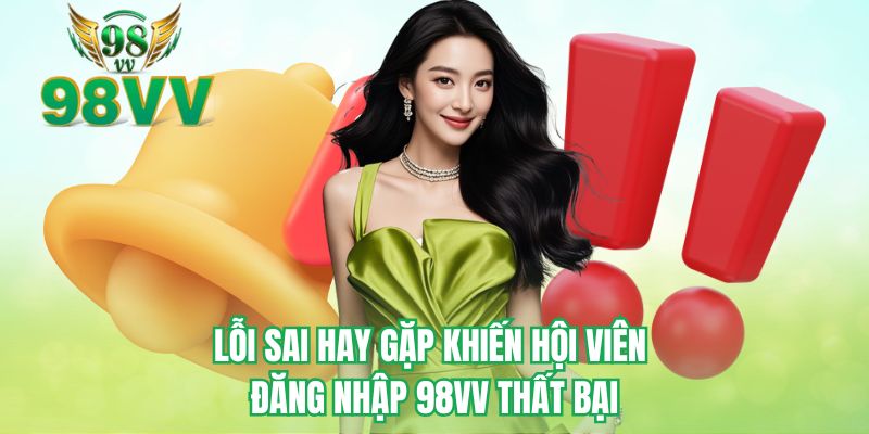Lỗi sai hay gặp khiến hội viên đăng nhập 98VV thất bại 